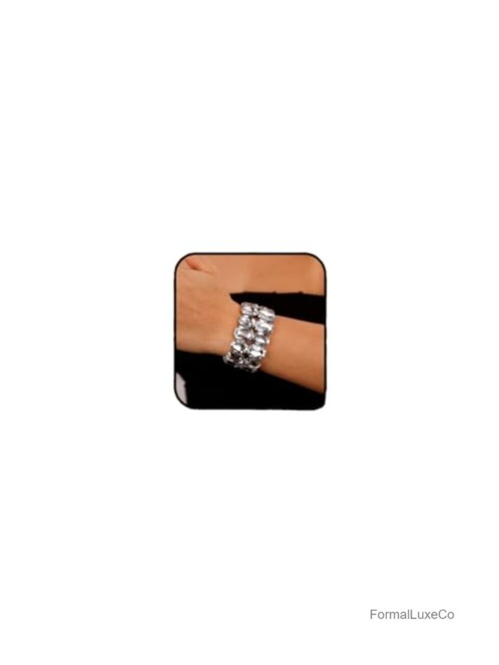 Crystal Rhinestone Bangle Bracelet Alloy Statement Jewelry for Women Wedding